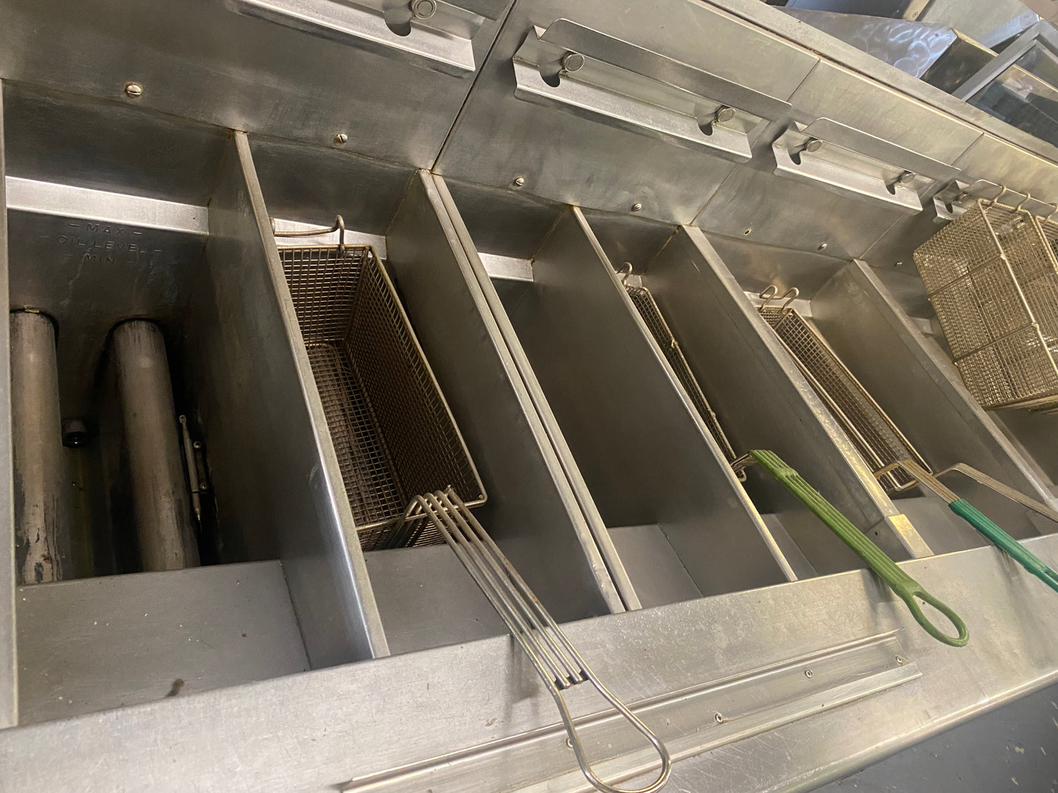 Pitco M62 Four Compartment Natural Gas Fryer with Filtration