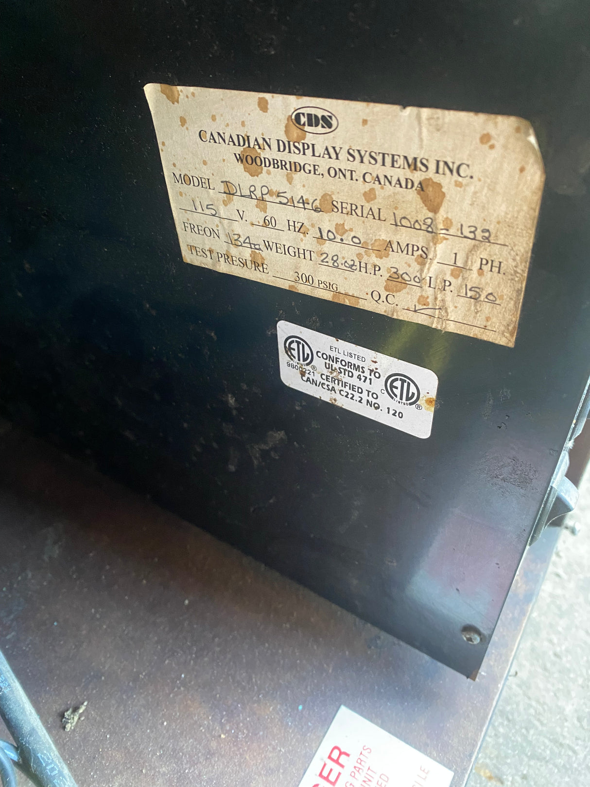 Canadian Display Systems Inc. DLRP 5146 Pastry/Deli Display Cooler