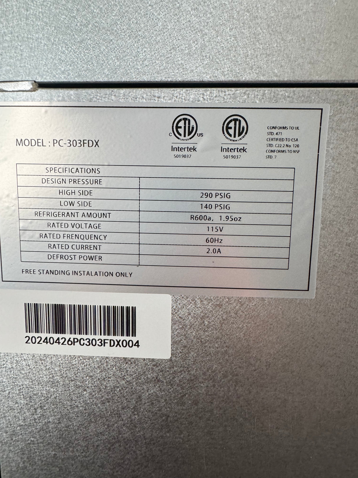 Single Door Display Cooler 23”