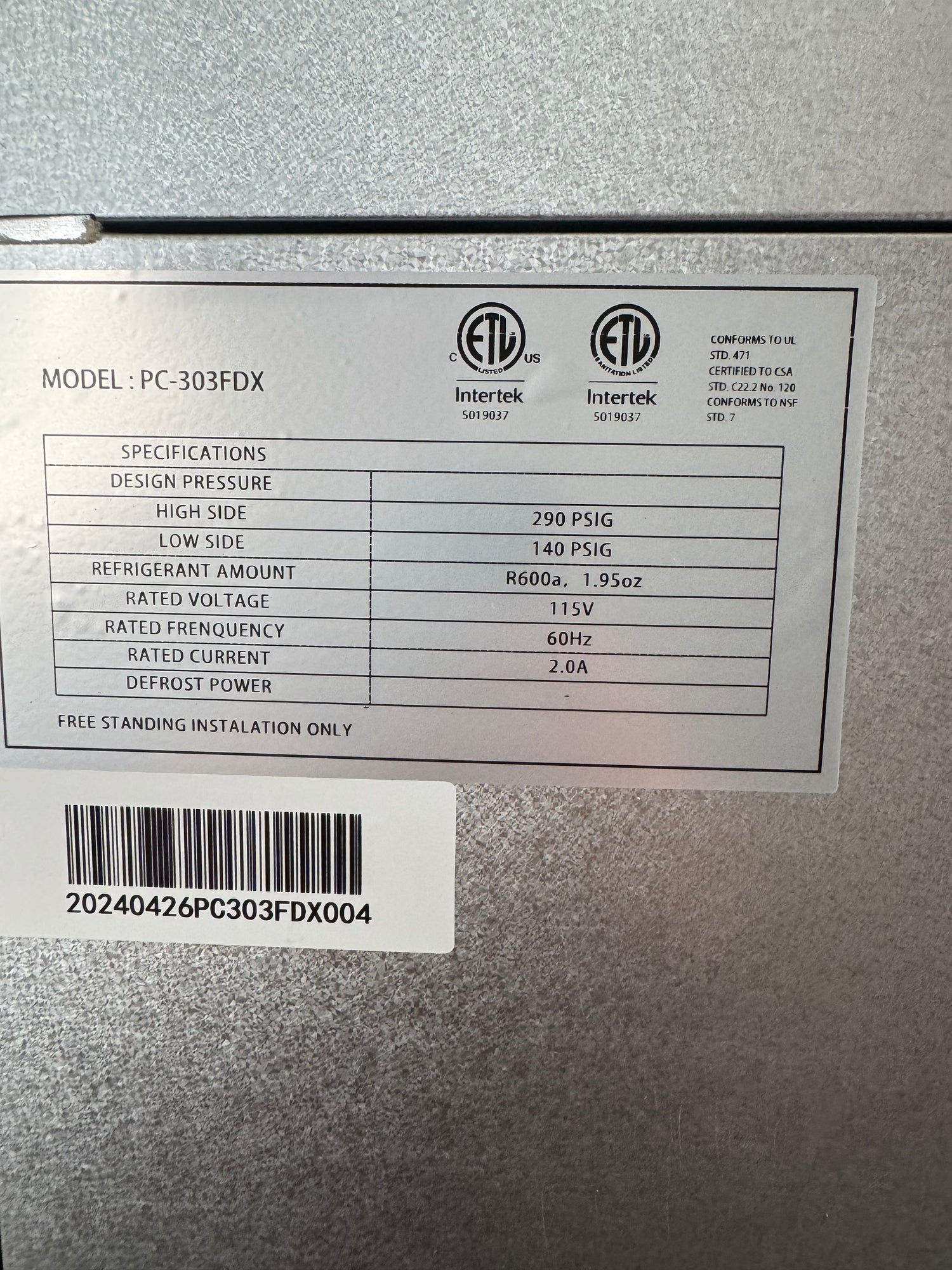 Single Door Display Cooler 23”