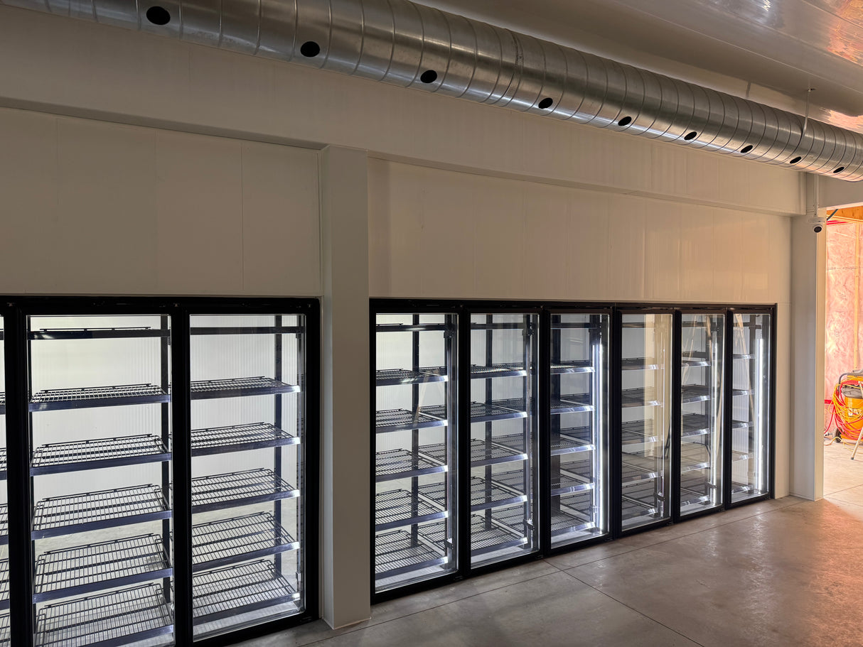 Walk in cooler glass doors
