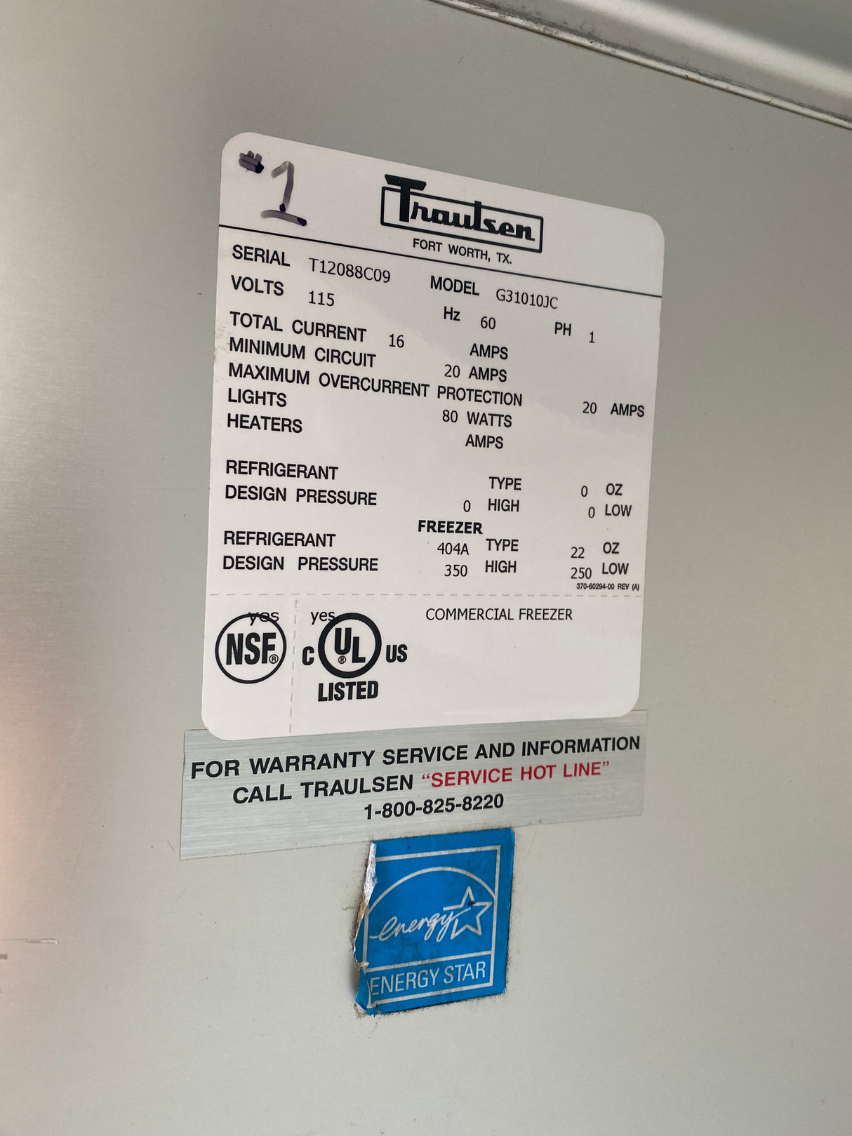 Traulsen 76” G-Series G30010 Solid 3-Door Freezer