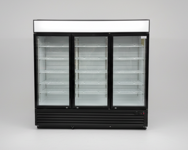 Commercial refrigerator with glass doors o