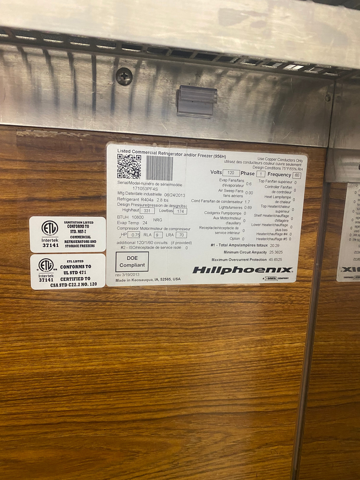 Hill Phoenix 171053PF4S Grab & Go Cooler