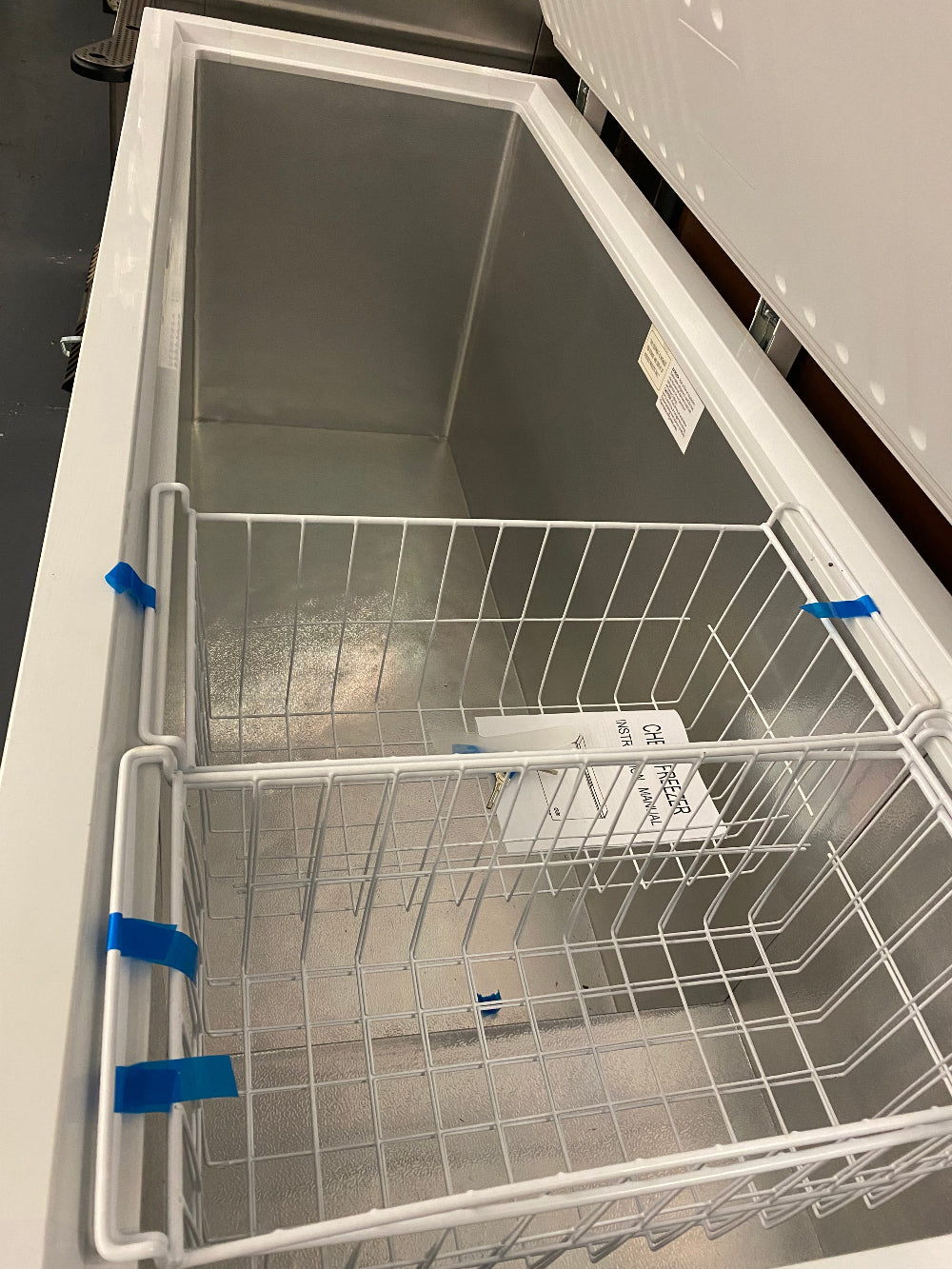 72” Commercial grade chest freezer with lock and key for security