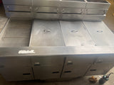 Pitco SG14-JS Three Compartment Fryer with Dump Station and Filtration
