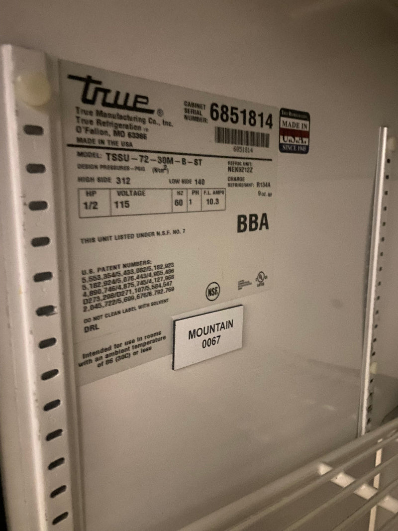 NSF certified True 72” refrigerated salad station for Ontario cafes