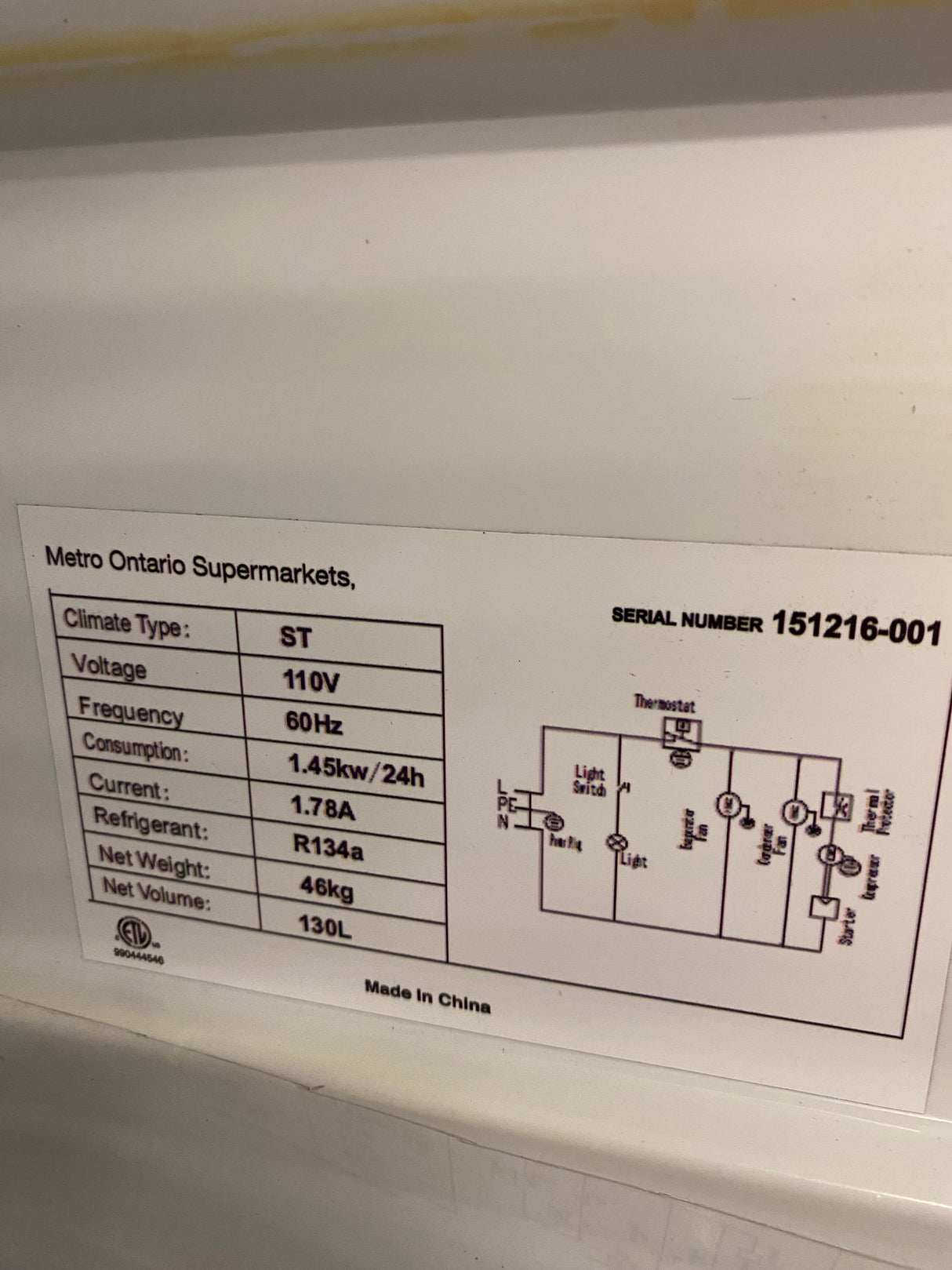 Metro Ontario Supermarkets Mini Fridge