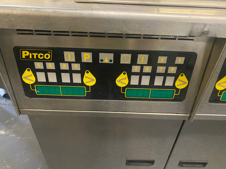 Pitco M62 Four Compartment Natural Gas Fryer with Filtration